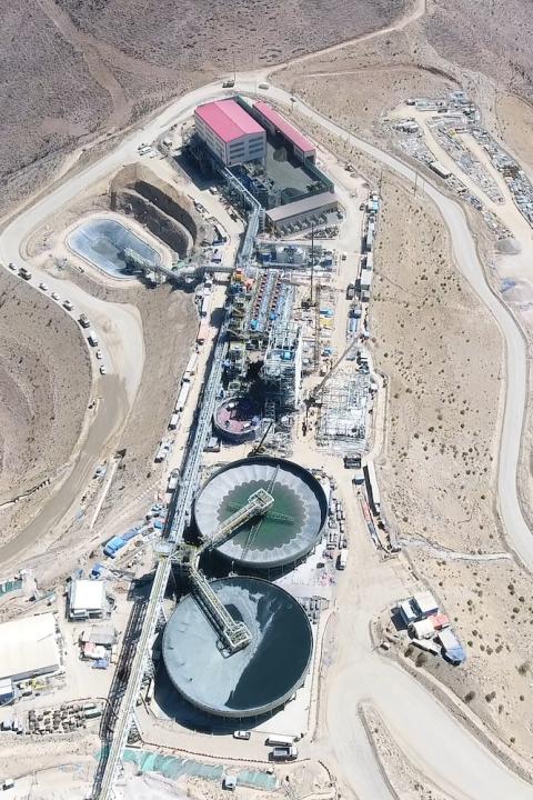aerial view of copper mine in peru - mining necessary for renewable energy but is linked to human rights abuses