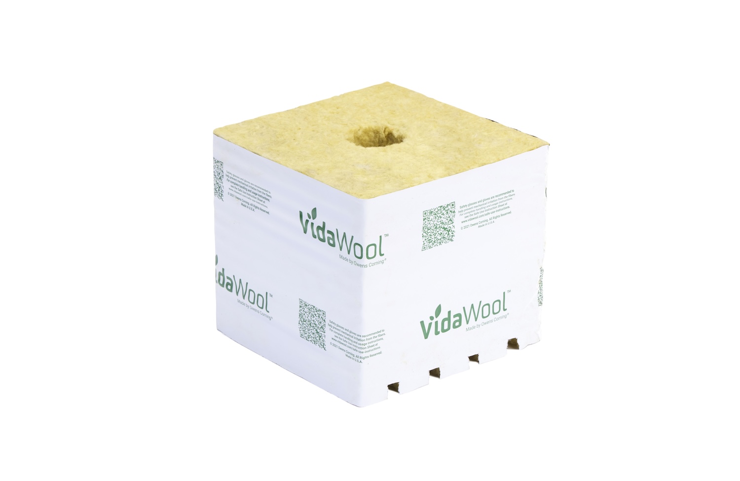 Owens Corning Vidawool - mineral growing media for indoor soilless agriculture and hydroponics