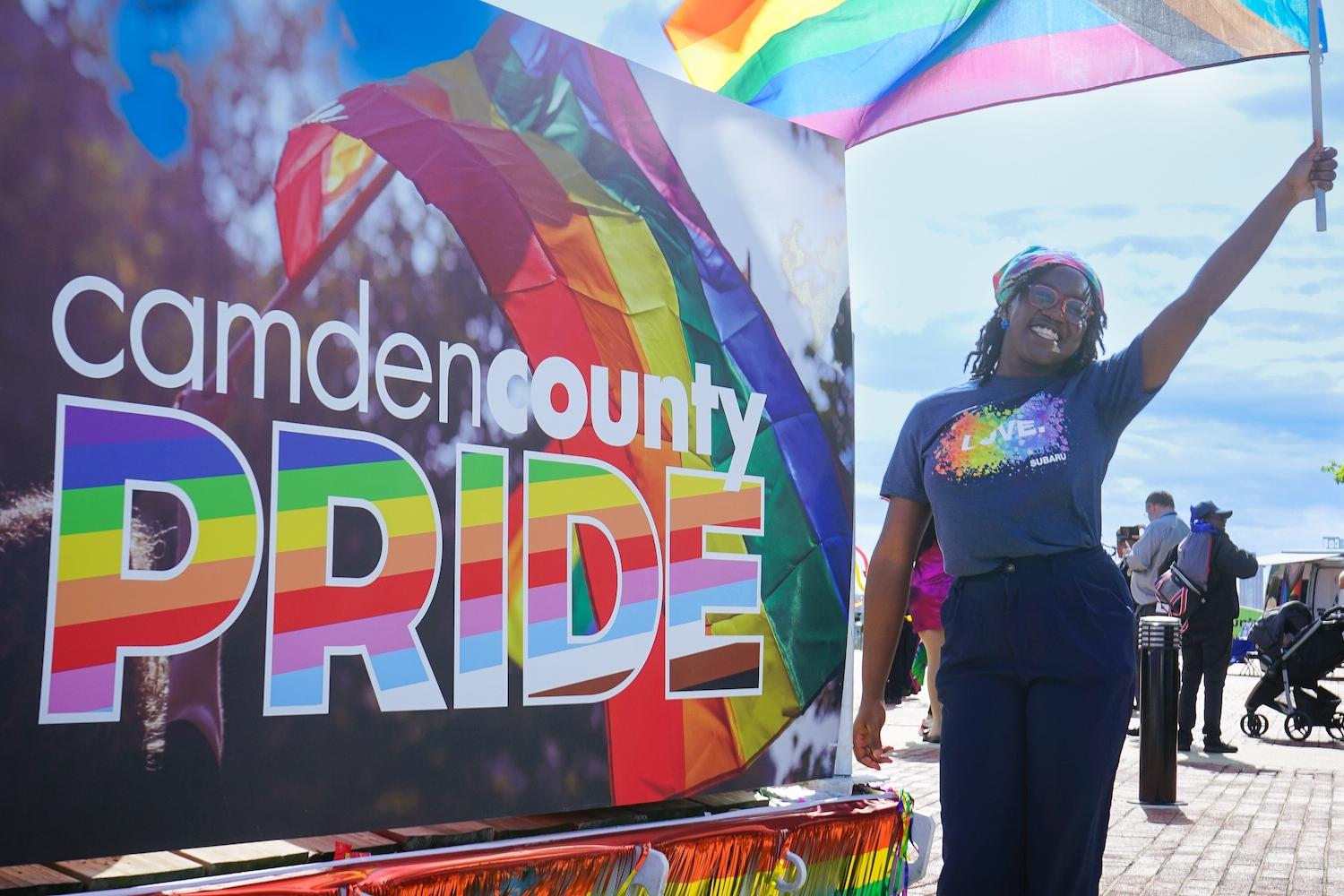 employee with Subaru Out and Ally ERG at Camden County Pride Festival — how ERGs foster belonging