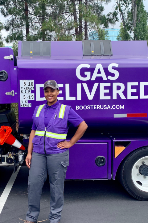 Booser truck driver