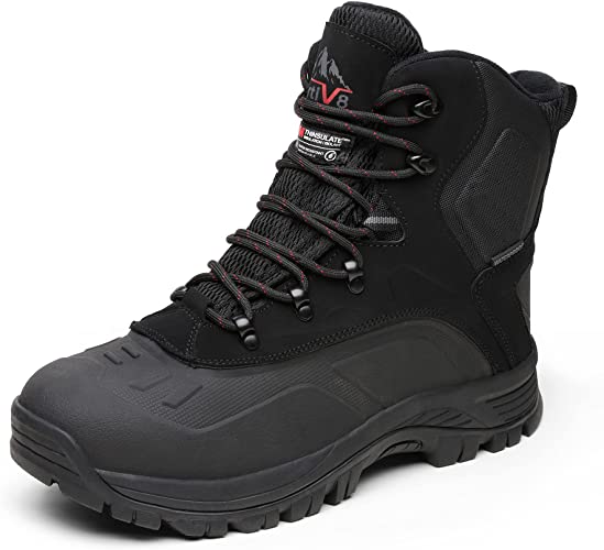 Nortiv insulated cold weather work boots-(waterproof, snow)