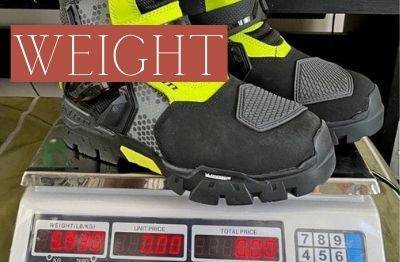 weight of slip on work boots