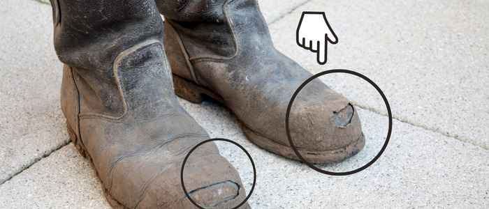 Work boots opening indicate its time to replace your work shoes