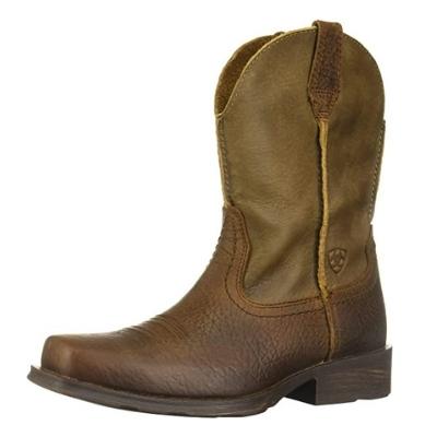 Ariats Men's Leather - Square Toe - Western Slip On Work Boot 