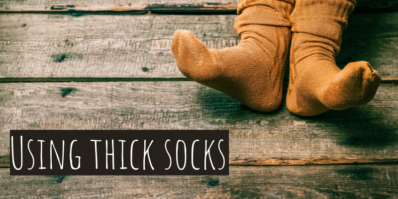 Wearing thick socks is another method that can help you achieve the goal of bringing that extra stretch to your work boots