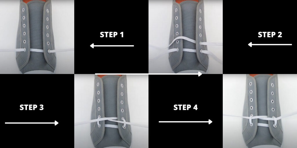 Lacing Your Boots in the Ladder Lace Method - First 4 Steps