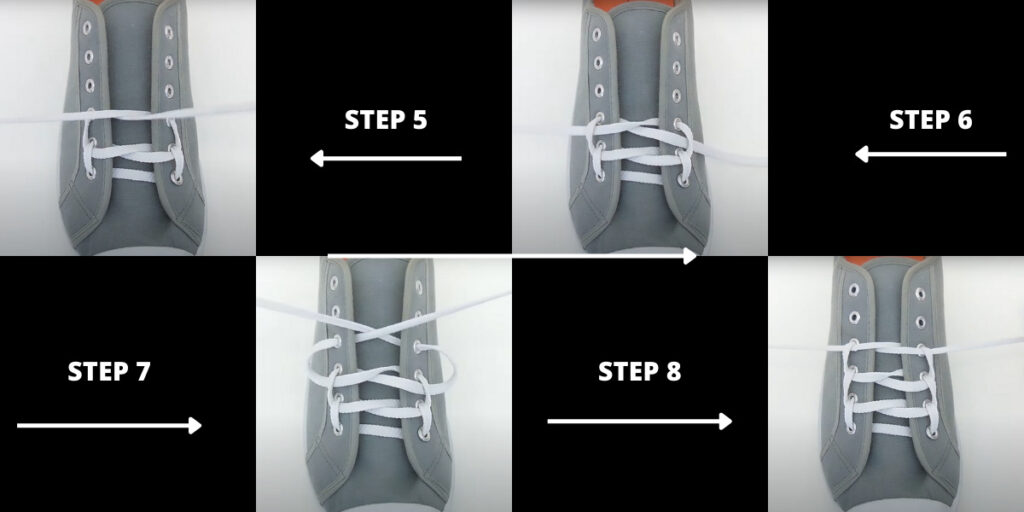 Lacing Your Boots in the Ladder Lace Method - Last 4 Steps