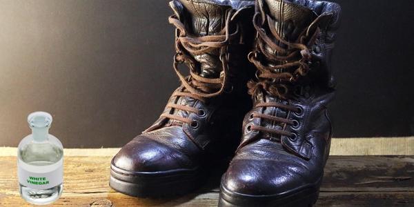 Vinegar method to shrink leather boots around the ankle