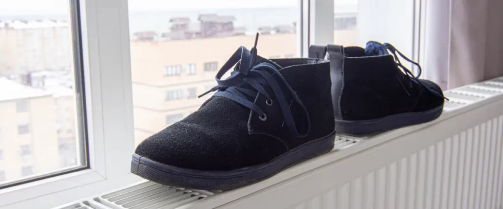 air drying suede shoes